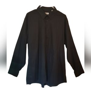 Mens Calvin Klein button down black shirt